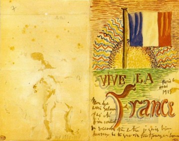 パブロ・ピカソ Painting - フランス万歳 1914 パブロ・ピカソ